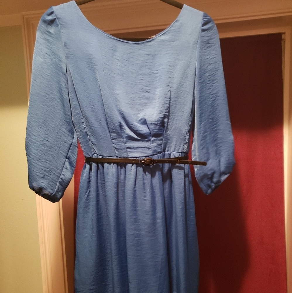 Silk blue dress